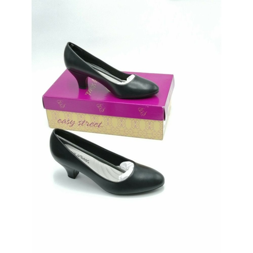 Easy Street Fabulous Low Heel Pumps Black Women's US 6N Narrow New